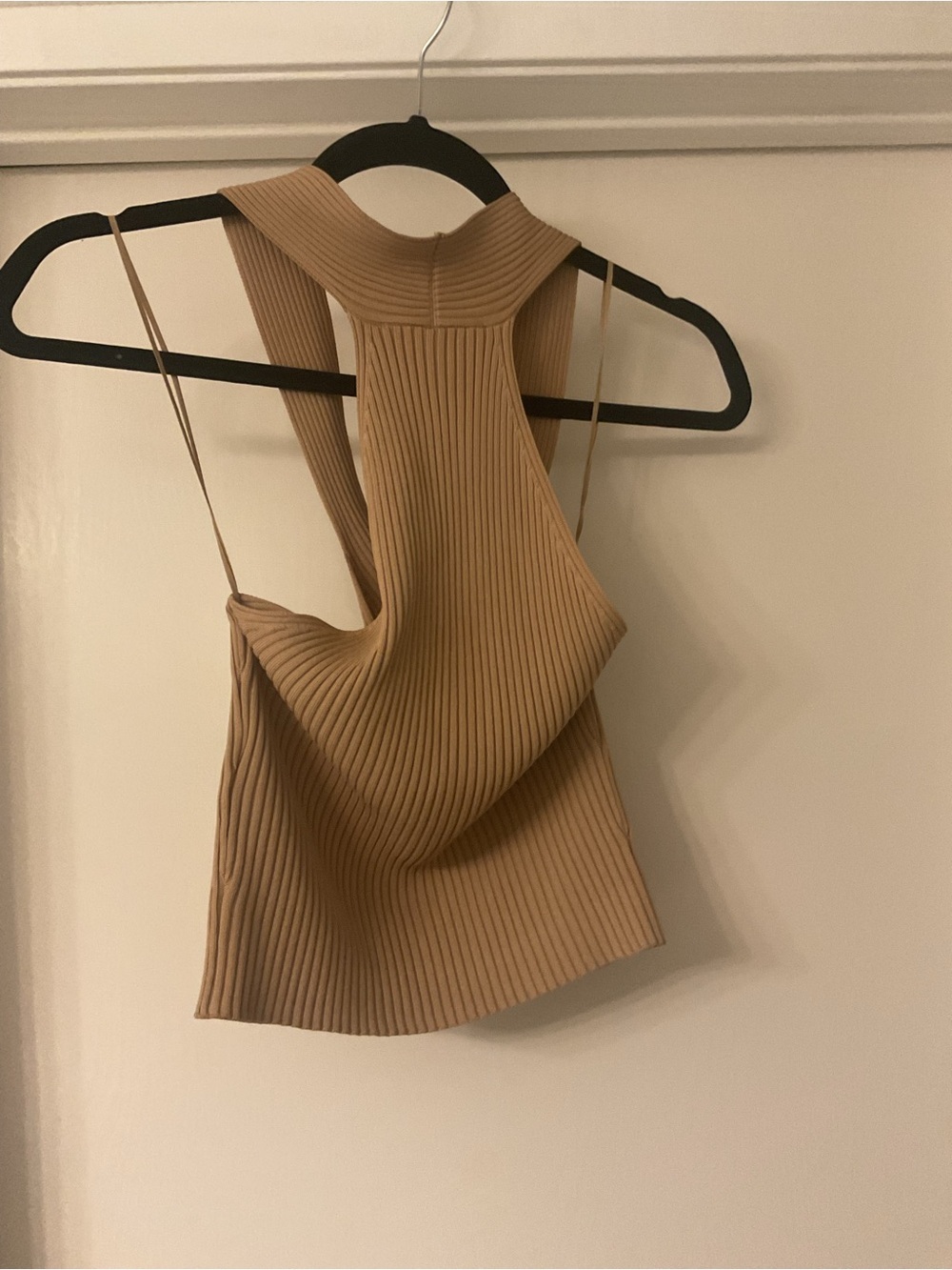 Guess Claire Halter Top Ribbed Halter Top in Beige - Picture 5 of 5